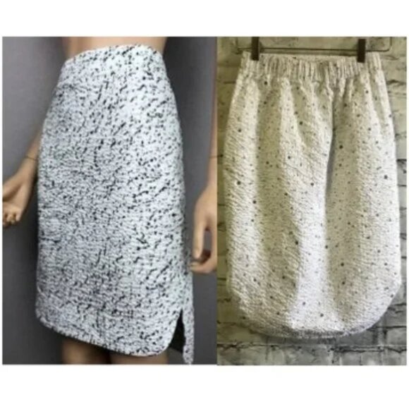 COS Dresses & Skirts - New COS high waisted paint splatter textured quilted high low pencil midi skirt